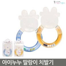 치아발육기 아이누누 딸랑이치발기 국내생산 캐릭터 치발기, 토끼_옐로우, free