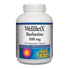 [당일출고 빠른배송] 내추럴팩터스 WellBetX 베르베린 500mg 120정 베지캡슐, 3통, 120캡슐