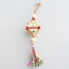 천연 빨대 앵무새 새 농어 씹기 파쇄 종이 새장 걸이, 3. ZZ, 1개