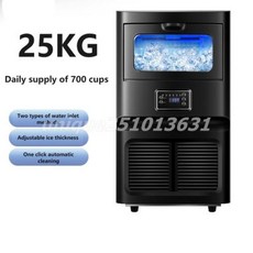 업소용 상업용 자동 대용량 큐브 기계 바 커피숍 티숍용 25kg 제빙기, 1) 220V By Express CN