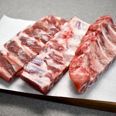 국내산 한돈 슬라이스 쪽갈비 등갈비 1kg, 3개
