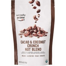 Wickedly Prime Organic Sprouted Nut Blend 카카오 & 코코넛 크런치 170 g, 170g