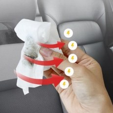 자동차 내부 의자시트 먼지제거 청소 특수코팅 티슈 60매 자동차물티슈, 1개, 60개