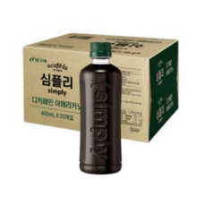 아카페라 심플리 디카페인 아메리카노 커피, 300ml, 20개