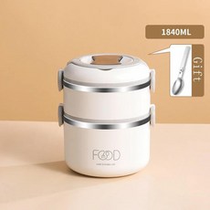 일본 다층 도시락 상자 식품 용기 보관 휴대용 보온병 항아리, 15.White-2