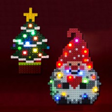 LED 디폼 블럭 크리스마스 산타 트리 만들기 블록 2종 패키지, 산타+트리 2종세트