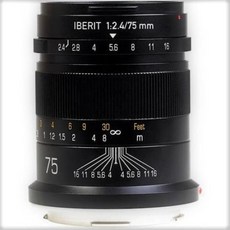 KIPON 단초점 렌즈 IBERIT (이버릿트) 75mm f2.4 라이카 SL 마운트 Frosted Black(광택 블랙) - 라이카