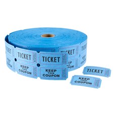 MACO 더블 롤 - 티켓/이 쿠폰 보관 - 티켓 1 x 2인치 파란색 롤당 2000(18-621) MACO Double Roll - Ticket/Keep This Coup