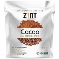 진트 카카오 코코아 파우더 분말 가루 907g 1개 (미국배송) Zint Raw Organic Cacao Powder
