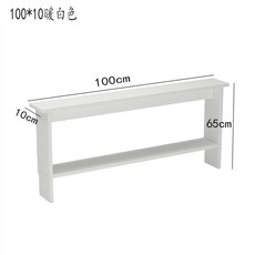 소파 뒷 선반 좁은 책장 폭 책상 수납 2단 3단 화이트, 온난 한 백색 100cm x 10cm