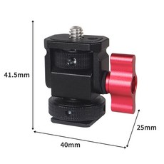 삼각대머리 모니터 EVF 스탠드 거치대 콜드 슈 마운트 카메라 필드 마이크용 핫 180 도 조절식 안정기 브, 01 B with Screw No Logo, 01 CHINA