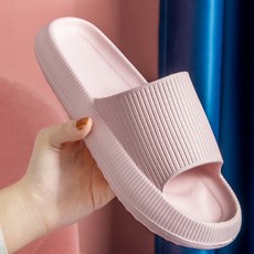 통굽 슬리퍼 225-230MM 핑크 발편한 키높이 폭신 독서실