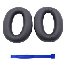  소니를위한 교체 이어 패드 이어 패드 쿠션 WH-1000XM2 헤드폰 단백질 가죽 교체 수리 부품 커버 케이스 블랙이에요. 