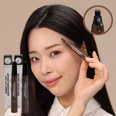 [로코스샵] 3초쓱싹 청춘눈썹 눈썹펜슬 타투펜 틴트 아이브로우 아이브로펜슬, 1세트, 자연흑색(1세트)+자연갈색(1세트)
