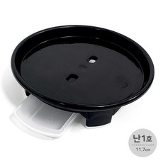 마이플랜트 고정식 원형 화분 받침대 플라스틱 물받침, 블랙