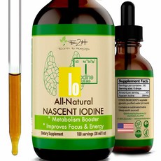 E2H EARTH TO HUMANS All Natural Nascent Iodine Drops 100servings 올 내추럴 요오드 드랍 30ml 2개