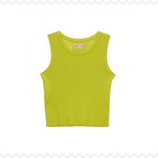 [국내정품상품] MATIN KIM AIRY SLEEVELESS KNIT TOP IN LIME