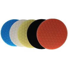 자동차 양모 연마 스폰지 패드 도구 자동 왁싱 버핑 어댑터 애플리케이터 5pcs, 검은색, 5개