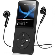 AGPTEK A02X 32GB MP3 플레이어블루투스 5.3 포함 1.8인치 화면 휴대용 음악 플레이어스피커 FM 라디오 음성 녹음기 최대 128GB까지 확장 지원, 16GB_A02S-16GB