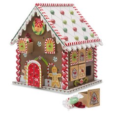HearthSong 목재 진저 브레드 하우스 크리스마스 어드벤트 캘린더 Wooden Christmas Advent Calendar 장식 데코 나무