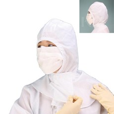 식품제조 크린룸 여름철 통기성 착용쉬운 방진 후드 기본형 오염물 시원한, 화이트2XL