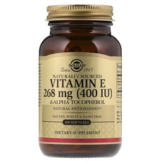 솔가 비타민 E 400IU D-알파 토코페롤 소프트젤, 100정, 1개