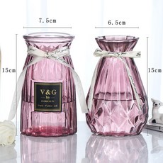화병 유리 소품 유럽식 투명 부귀 죽-65917, 옵션04