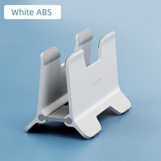 노트북 컴퓨터 PC 거치대 받침대 스탠드 하기비스 수직 투명 데스크탑 중력 지지대 맥북 호환 프로 에어 서피스 북 노트북용, [02] White ABS