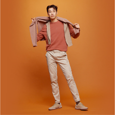 [현대백화점][지오다노] 110905 남 브러시드 테이퍼드핏 링클프리 팬츠 01110905