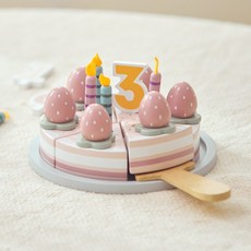 폴라비 유아 원목 생일 케이크 나무블럭 아동 장난감, 1개, 1개