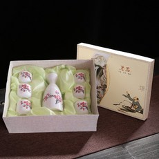 주식회사 주 도자기 주기 심플 화이트 독한 태우기 술을 데우다 숏, 타입 양식 십사 ：일식 매화 -선물, 10건