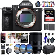 소니 카메라 Sony a7 III Mirrorless Camera ILCE7M3B Tamron 28-200mm Lens 64GB Memory Card Filter Kit Wide - 소니a200