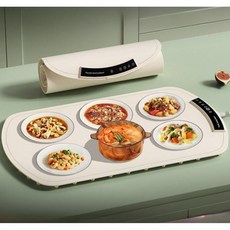 접이식 푸드워머 온열 보온 다이닝 접시 매트, 1개