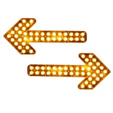 트럭 지시 표시등 방향 안내 도로 공사 안전 유도등, 35cm 12볼트 노란색 + 노란색 갓, 35cm 12볼트 노란색 단일 노란색 갓