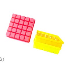 따라라 실리콘 얼음틀 25구 택1 조리기구 아이스팩 아이스박스 밀페용기 아이스트레이, 오렌지, 1개