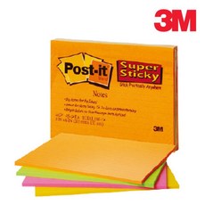 포스트잇 접착 메모지 SUPER STICKY 강력 200mm x 149mm 대형 노트 4팩