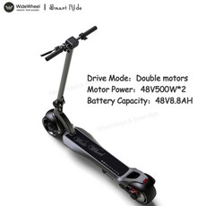  전기 스케이트보드 for widewheel 500w two wheel electric scooters dual motor scooter wide, 듀얼 모터 8.8a 