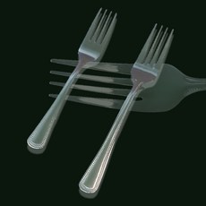업소 식당용 스텐 옥포크 점박이 10벌 세트 중 대, 1개