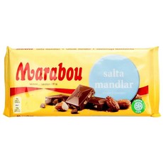 Marabou 마라보우 솔티드 아몬드 밀크 초콜릿 200g 3팩, 3개