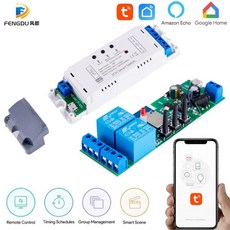 스마트스위치 홈 USB 7-32V 무선 220V 10A 85-250V 알렉사 릴레이 5V 2CH 투야 와이파이 모듈, 1) 7-32V, 1개