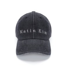 마틴킴 마뗑킴 마땡킴 MATIN KIM BLACK DENIM BALL CAP IN