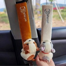 푹신한 귀여운 동물 벨크로 애니멀 안전벨트커버 (WC5DE01), 06.그레이허스키, 그레이허스키