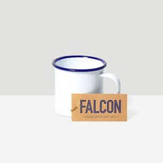 팔콘 [FALCON] 머그 350ml 화이트 블루림, 단품없음, 1개