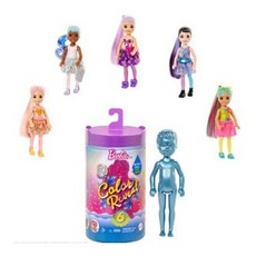 Barbie Chelsea Color Reveal Doll Set with Reveal Effect 1 Surprise Doll and 6 Additional Accessori, One Color_Colour block series, One Color, 상세 설명 참조0