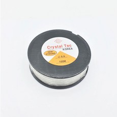 [국내생산] 국산 정품 크리스탈텍 50m 우레탄줄 비즈공예줄 우레탄줄 크리스탈텍 투명 0.3mm 0.4mm 0.5mm 0.6mm 0.7 0.8mm 1.0mm