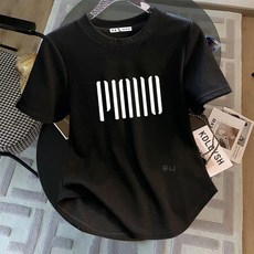 빅사이즈 여성 날씬한 순면 반팔티