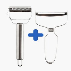 리빙에이지 와이드 필러 양배추채칼 만능 양면 채칼 2종 세트, 양배추채칼1+만능채칼1