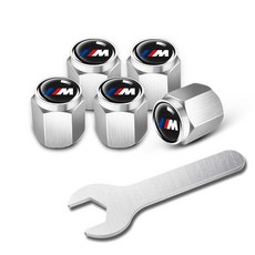 BMW 1 3 5시리즈 X1X3X4X5X6 타이어밸브캡 휠캡 타이어마개 에어캡, 2. BMW M 스탠다드 메탈 황동 밸브 캡 실버/5, 1개