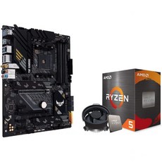 마이크로 센터 AMD Ryzen 55600X 6코어 12스레드 잠금 해제 데스크톱 프로세서ASUS TUF 게이밍 B550-PLUS WiFi II AM4 ATX 마더보드 포함 - 라이젠55600x