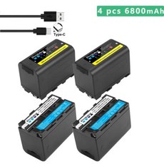  Probty SB 충전 출력 배터리 소니 PLM-100 CCD-T35 MVC-FD91 용 NP-F980 6800mh, 03 4 6800mh Bttery_01 CH 